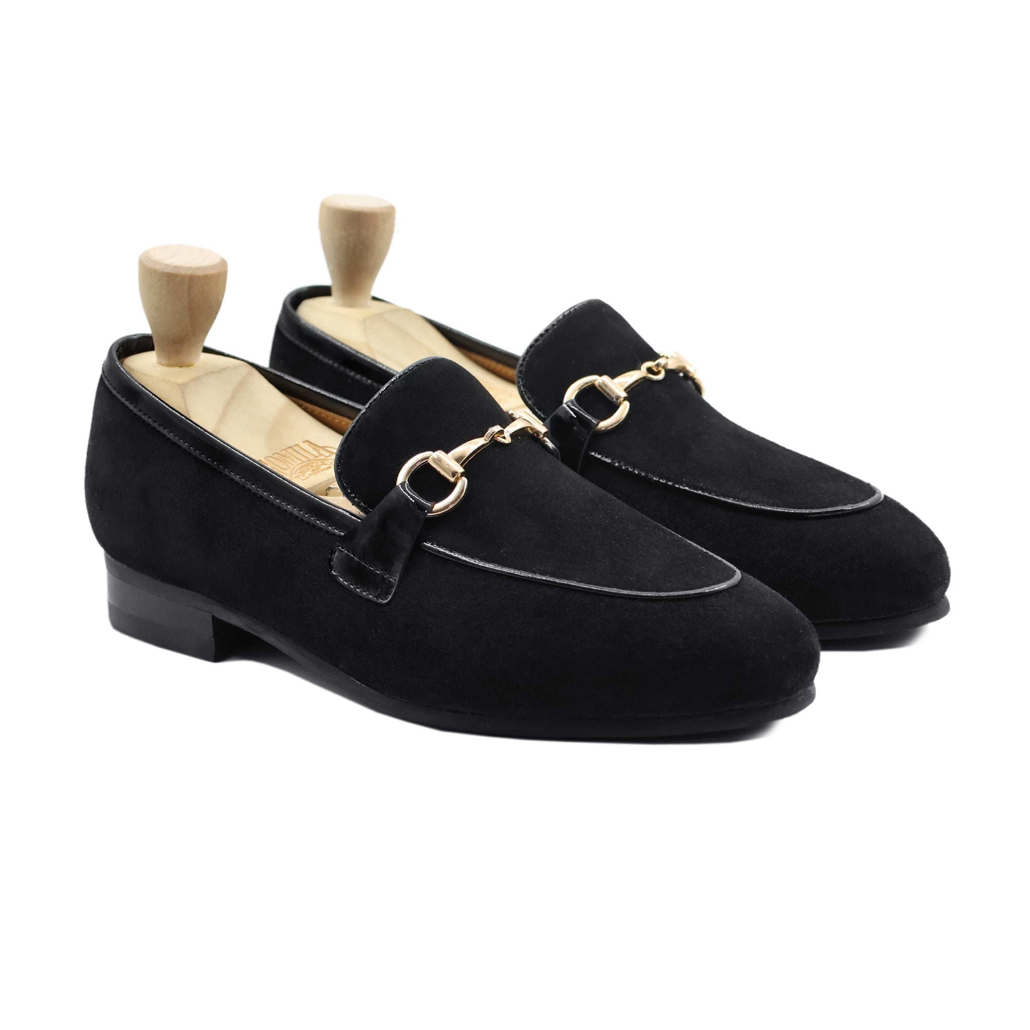 Dorsey - Men's Black Kid Suede Loafer