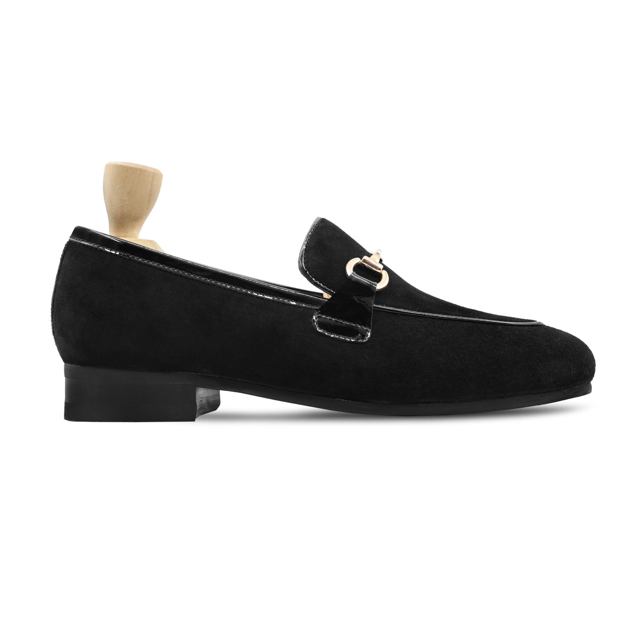 Dorsey - Men's Black Kid Suede Loafer