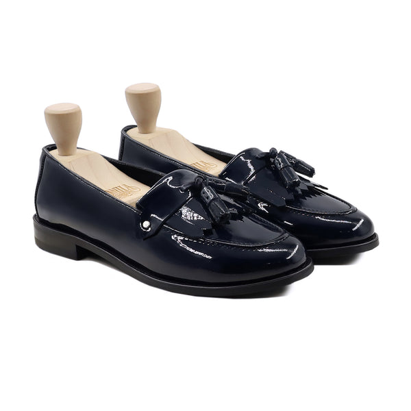 Mervin - Ladies Dark Blue Patent Leather Loafer