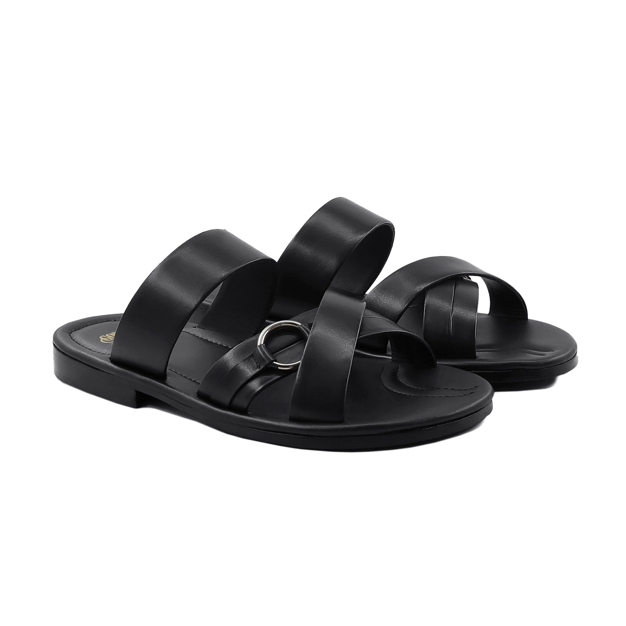 Baxter - Men's Black Calf Leather Sandal