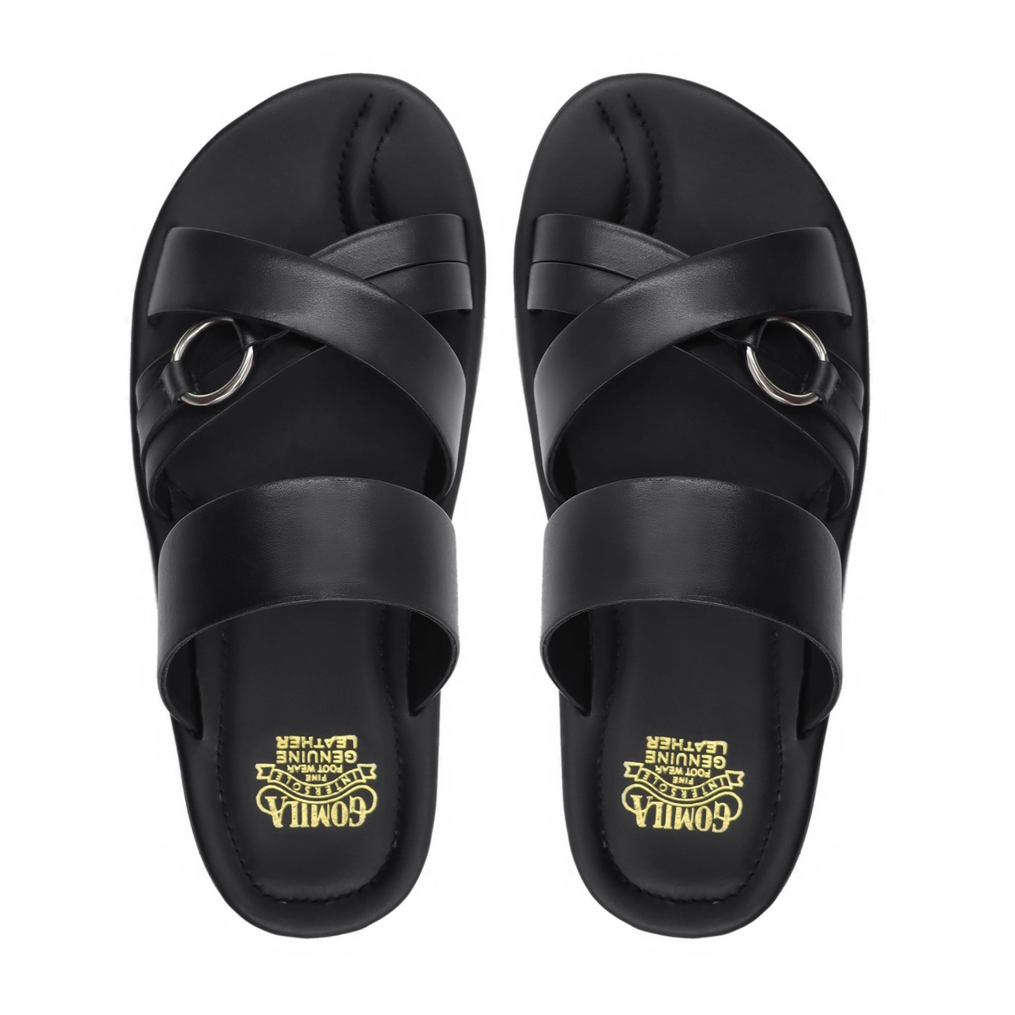 Baxter - Men's Black Calf Leather Sandal