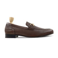 Skylar - Men's Dark Brown Pebble Grain Leather Loafer