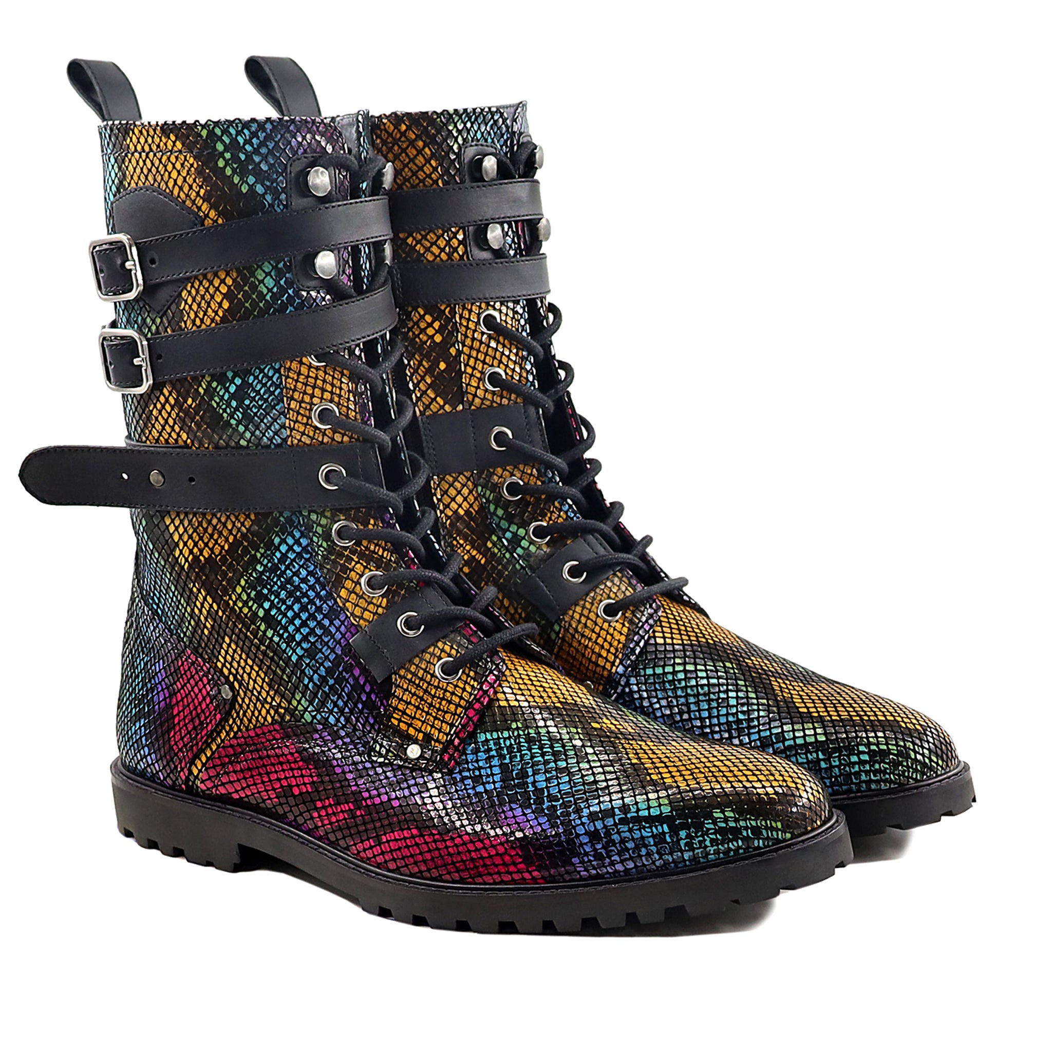 Dixie - Men's Rainbow Printed Leather Boot