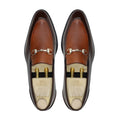 Heuchera - Men's Dark Brown Patent and Brown Pebble Grain Leather Loafer
