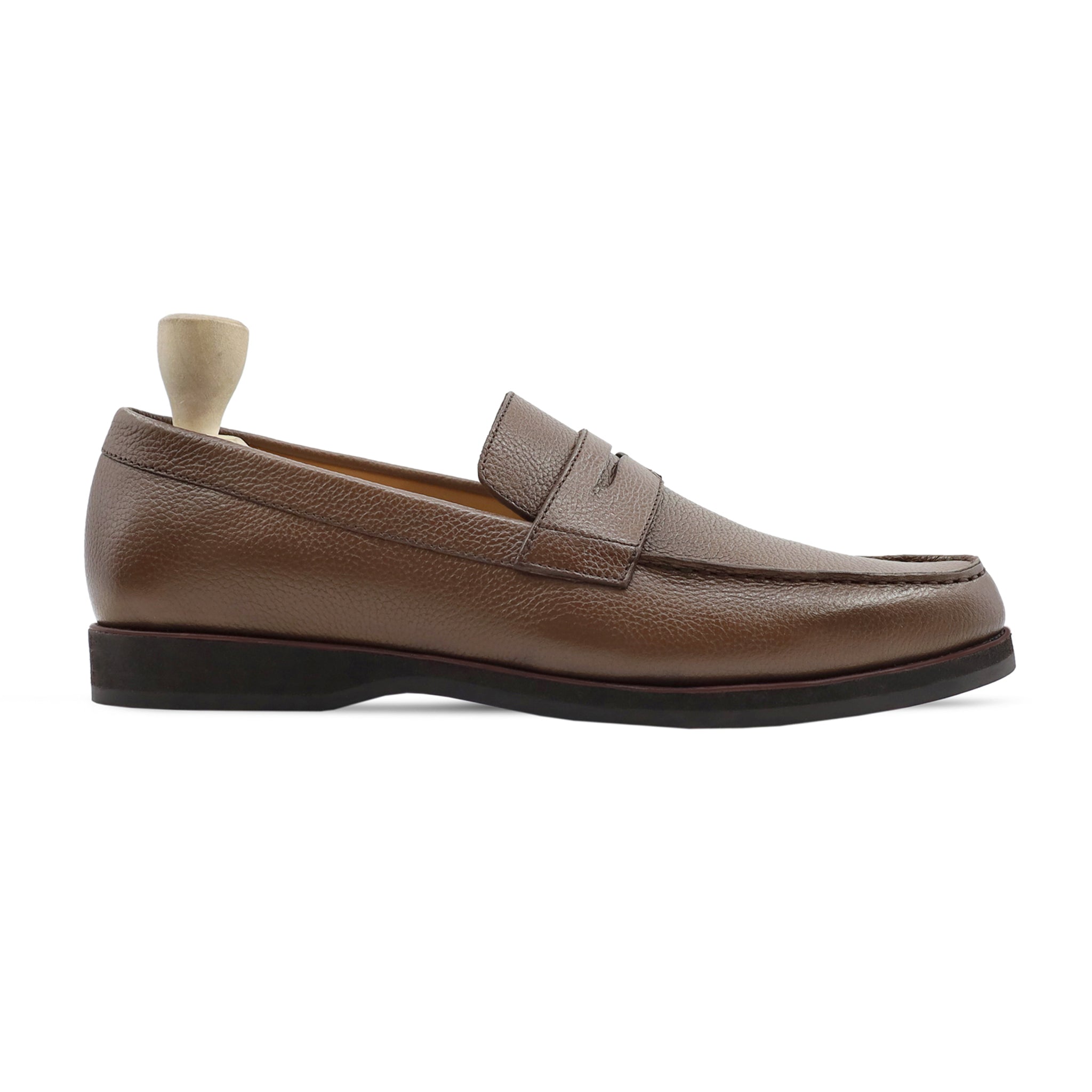 Asador - Men's Brown Pebble Grain Leather Loafer