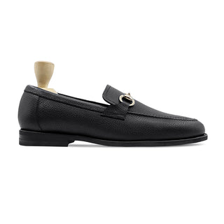 Abada - Men's Black Pebble Grain Leather Loafer