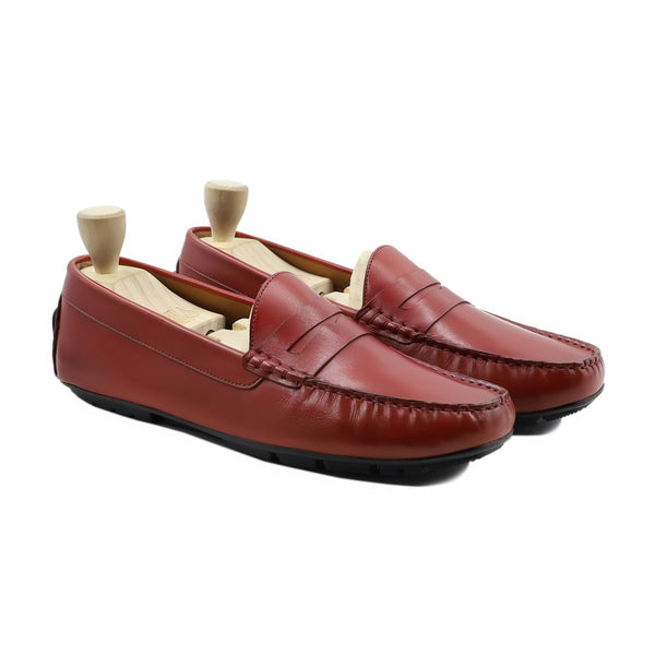 Tuscan - Men's Oxblood Calf Leather Driver Shoe