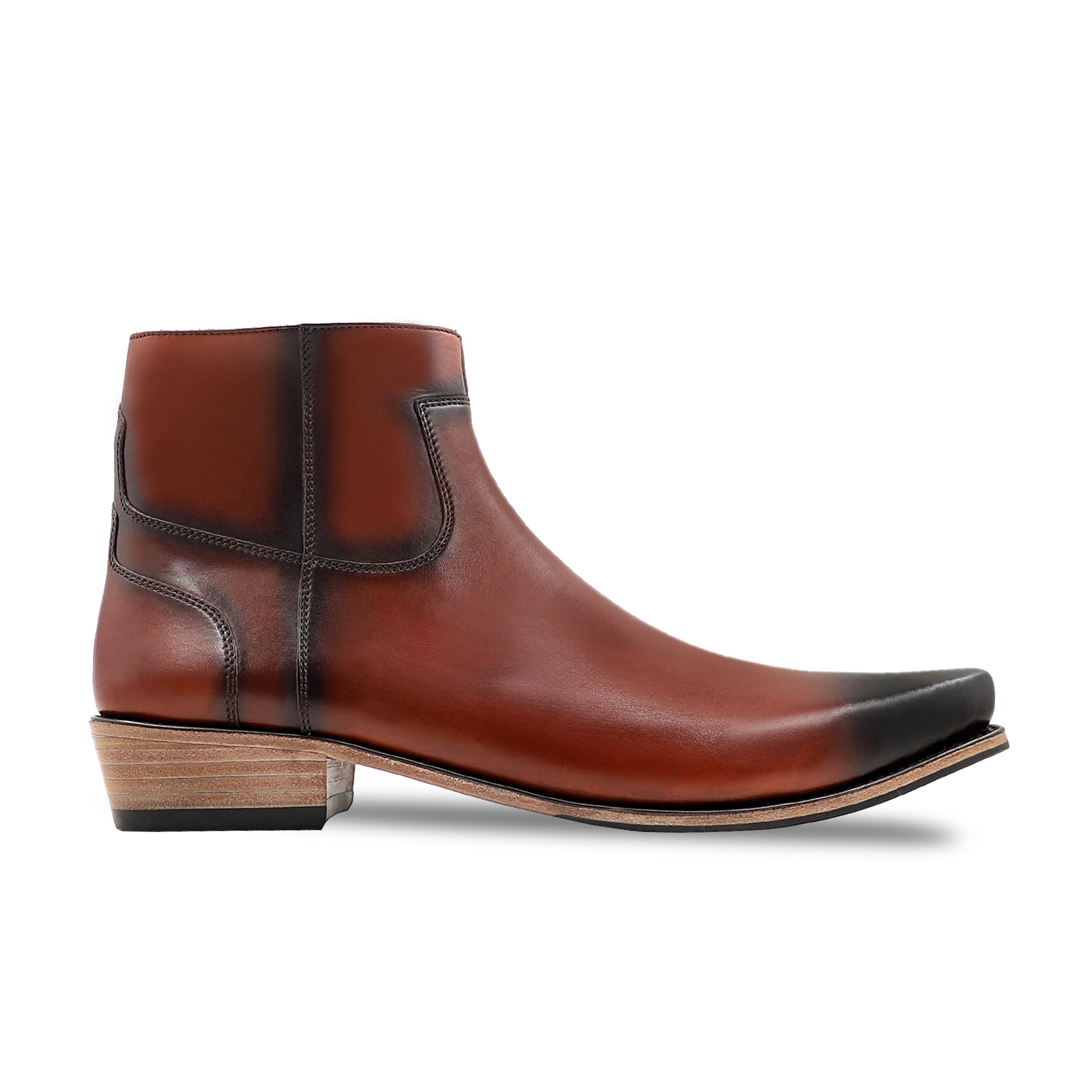 Mabel - Men's Burnished Brown Calf Leather Chelsea Boot