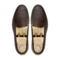 Beacon - Men's Brown Hand Woven Box Leather High Shine Loafer