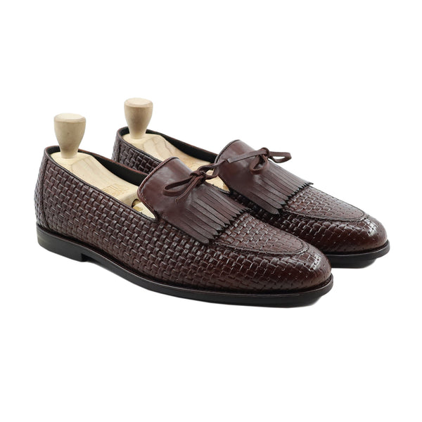 Korsor - Men's Dark Brown Hand Woven Calf Leather Loafer