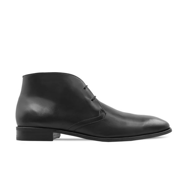 Katow - Men's  Black Calf Leather Chukka Boot