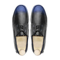 Elblag - Men's Black and Blue Calf Leather Derby Shoe
