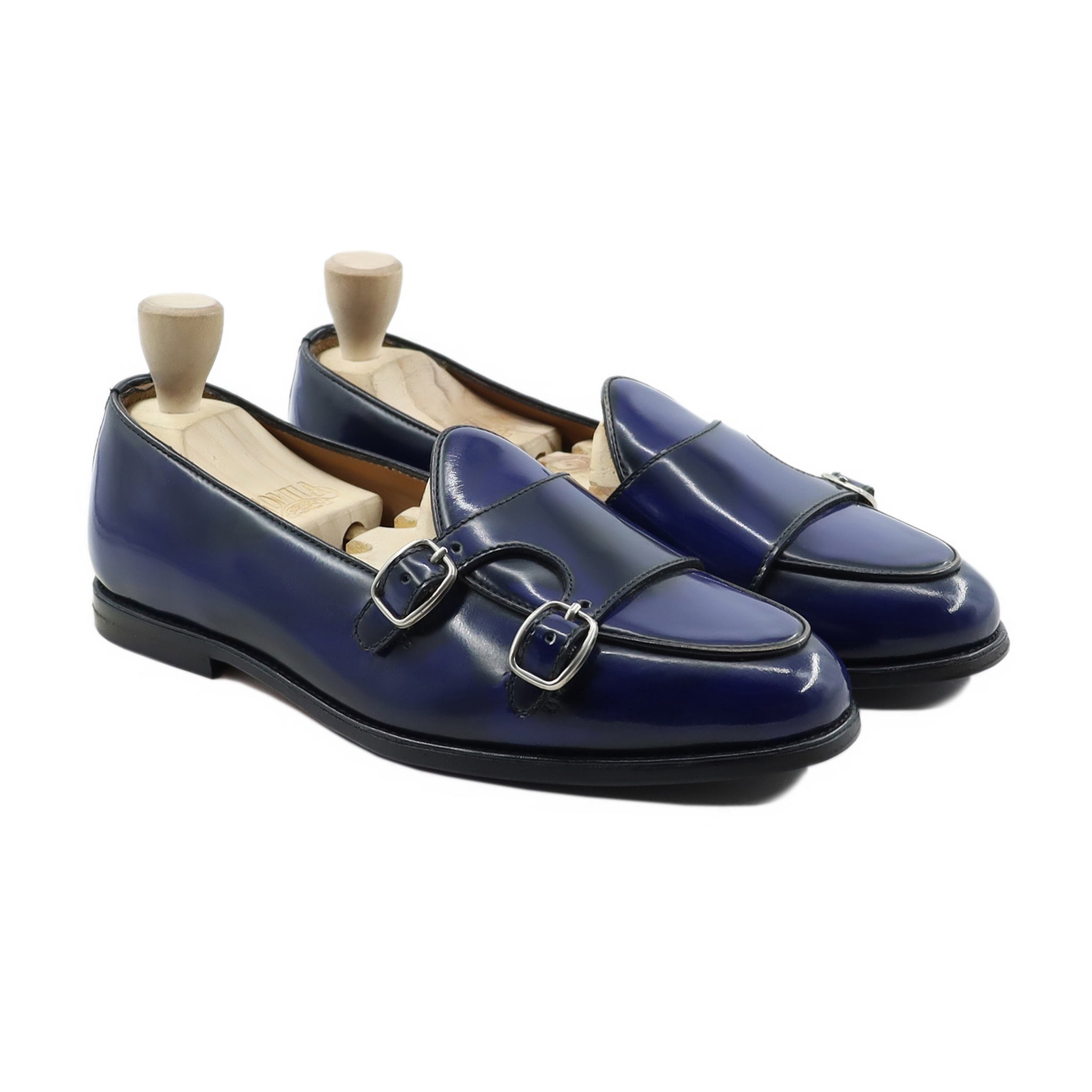 Jelenia - Men's Blue Box Leather High Shine Loafer