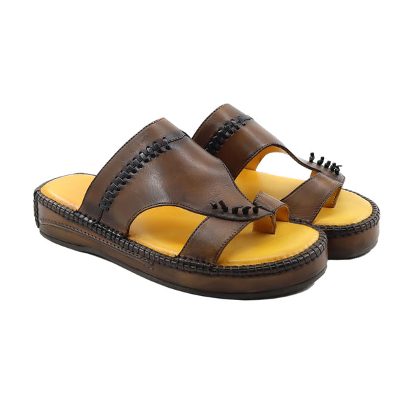 Getsy - Men's Dark Brown Calf Leather Slipper