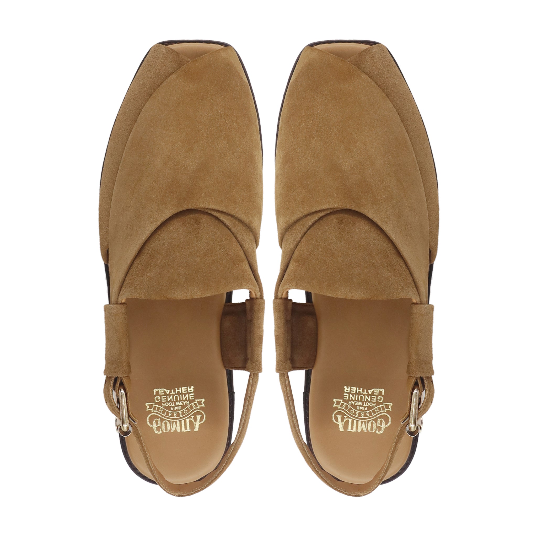 Rory - Men's Camel Kid Suede Sandal