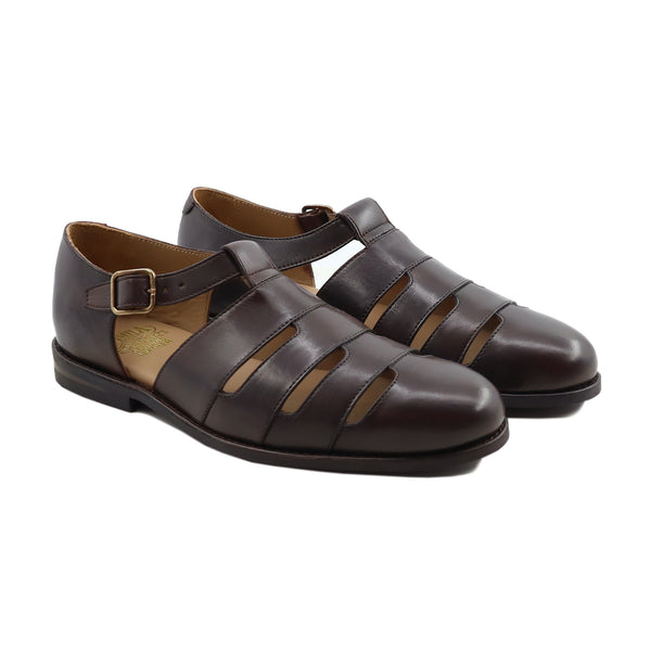 Palladis - Men's Dark Brown Calf Leather Sandal