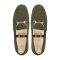 Arenal - Men's Olive Green Kid Suede Loafer