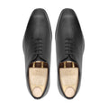 Tromso - Men's Black Pebble Grain Leather Wholecut Shoe