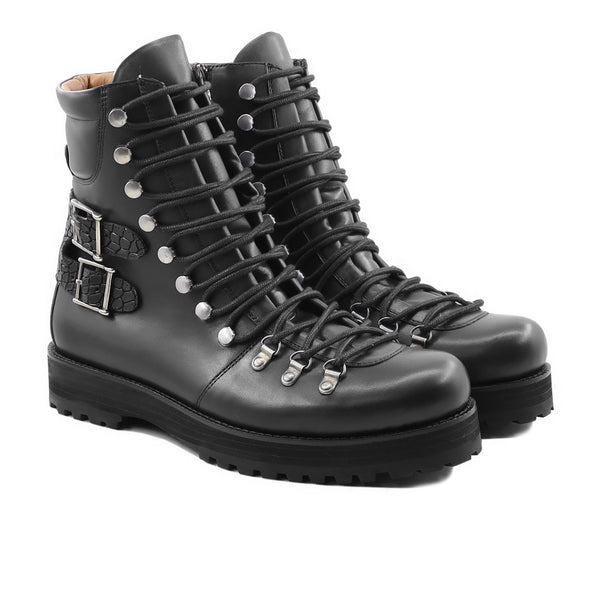 Mountain - Men's Black Calf Leather Boot