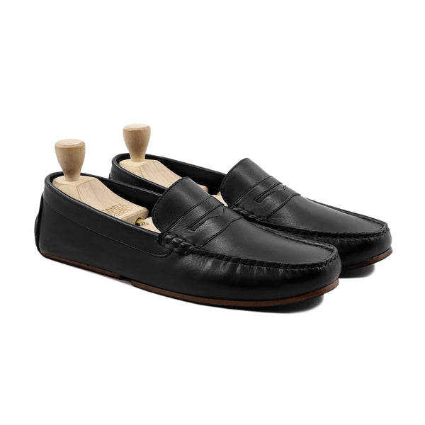 Kharki - Men's Black Calf Leather Driver Shoe