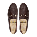 Kherson - Men's Dark Brown Hand Woven Calf Lether