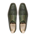 Valencia - Men's Green Calf and Hand Woven Calf Leather Derby Shoe