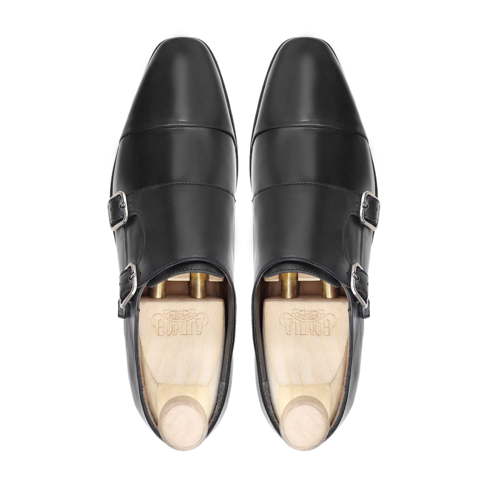 Namur - Men's Black Calf Leather Double Monktrap
