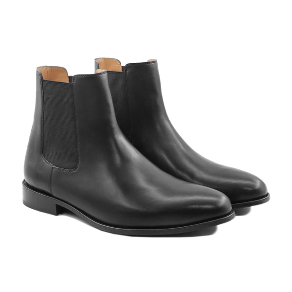 Mons - Men's Black Calf Leather Chelsea Boot
