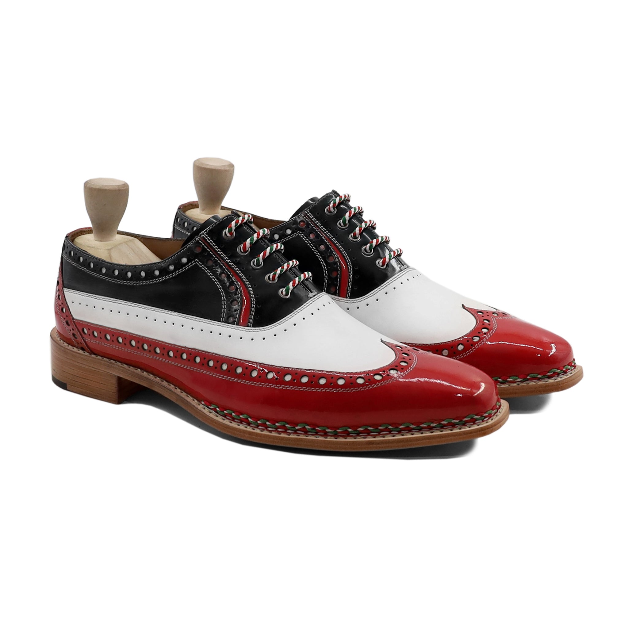 Tomsk - Men's Tricolor Patent Leather Oxford Shoe - Goodyear Welted