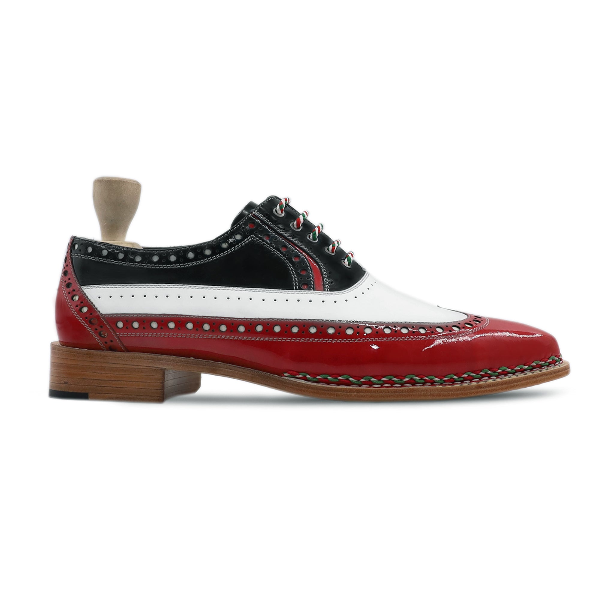 Tomsk - Men's Tricolor Patent Leather Oxford Shoe - Goodyear Welted