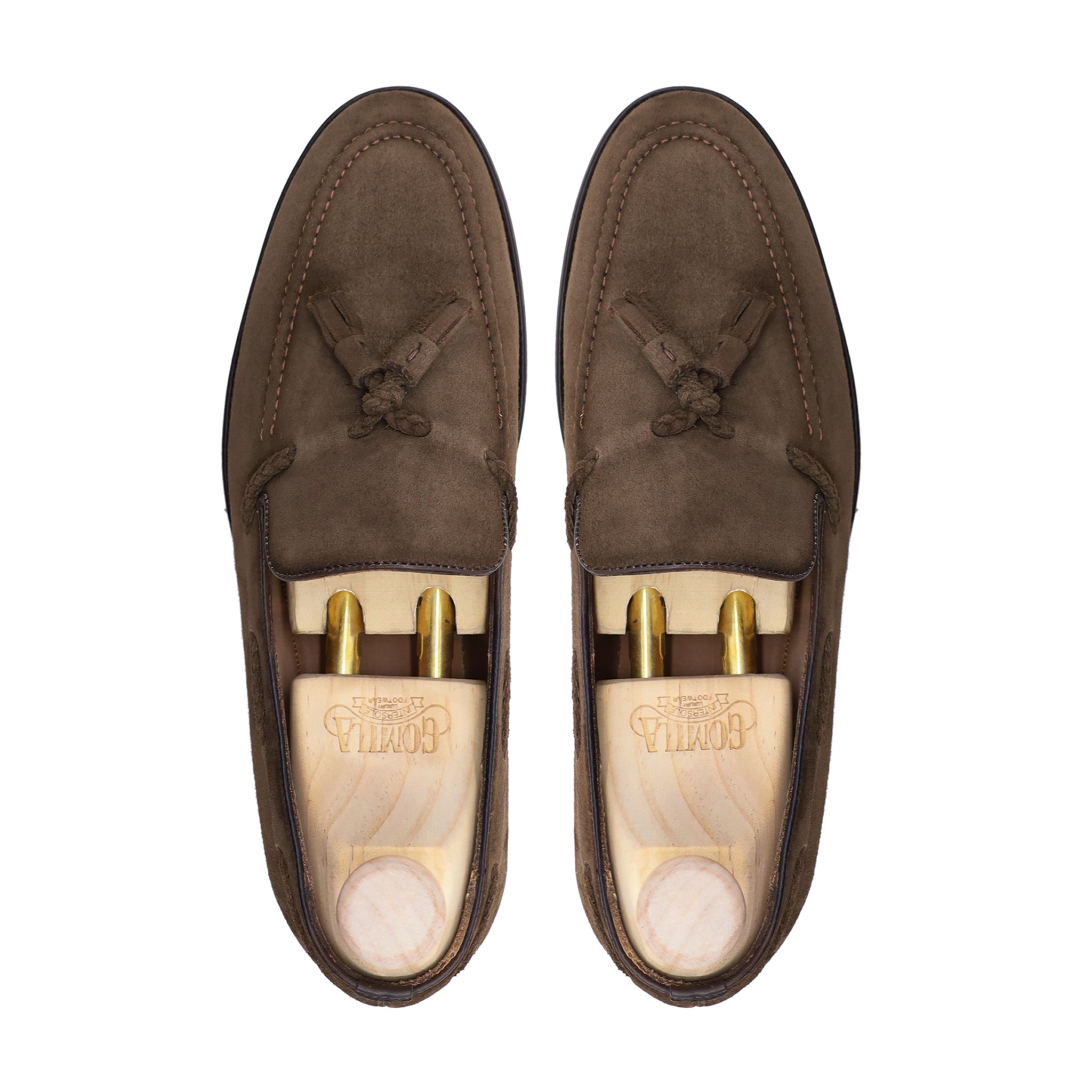 Huntle - Men's Brown Kid Suede Loafer