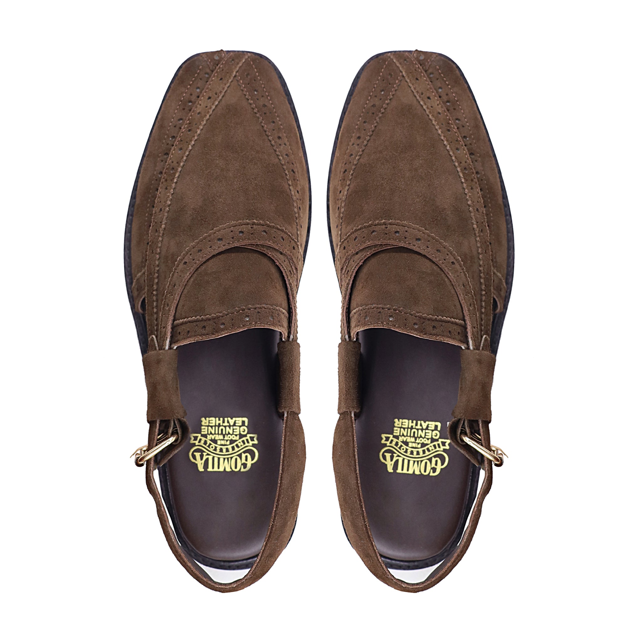 Swayn - Men's Brown Kid Suede Sandal