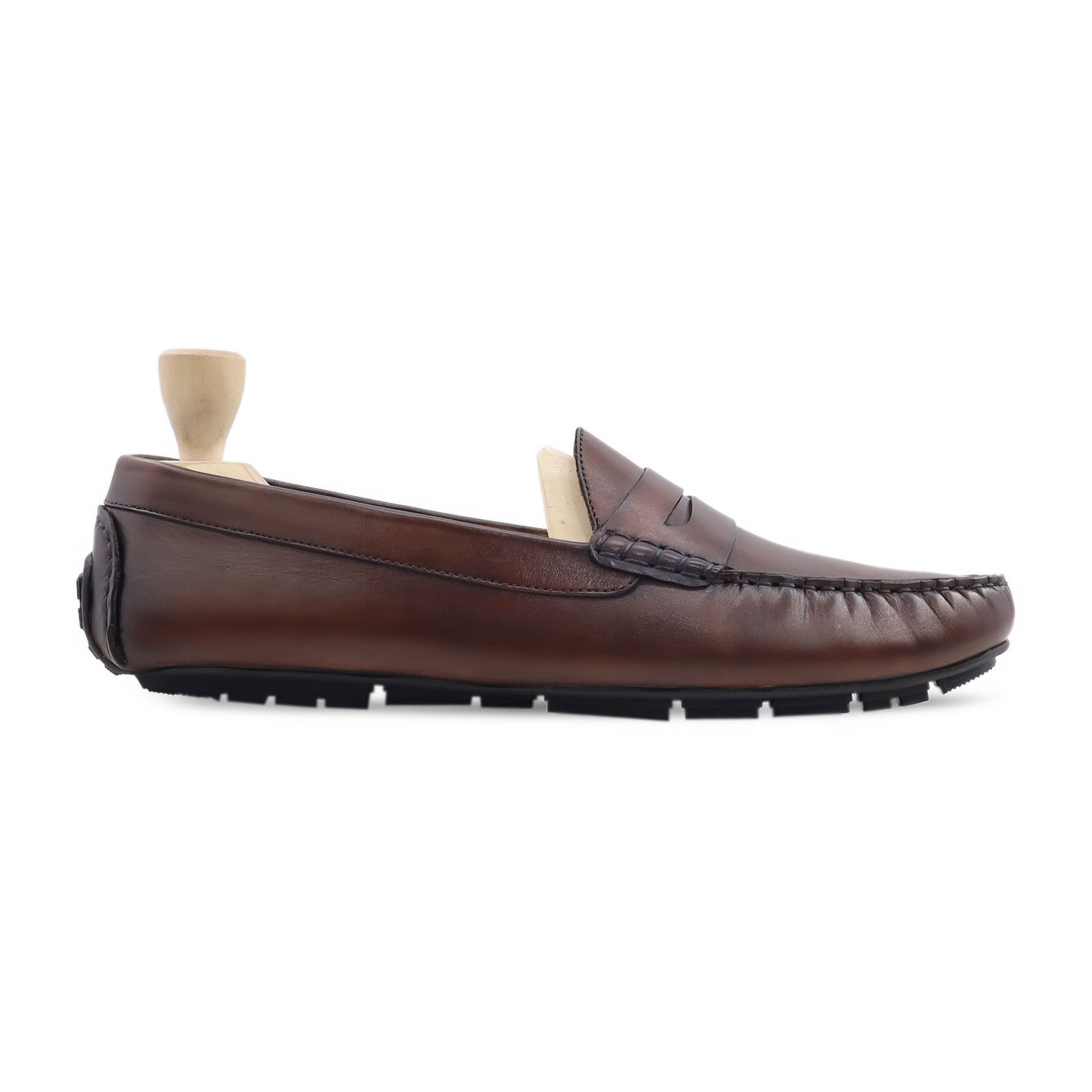 Tuscan - Men's Dark Brown Calf Leather Driver Shoe