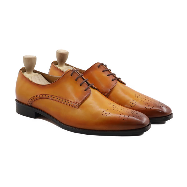 Ormoz - Men's Burnished Tan Calf Leather Derby Shoe