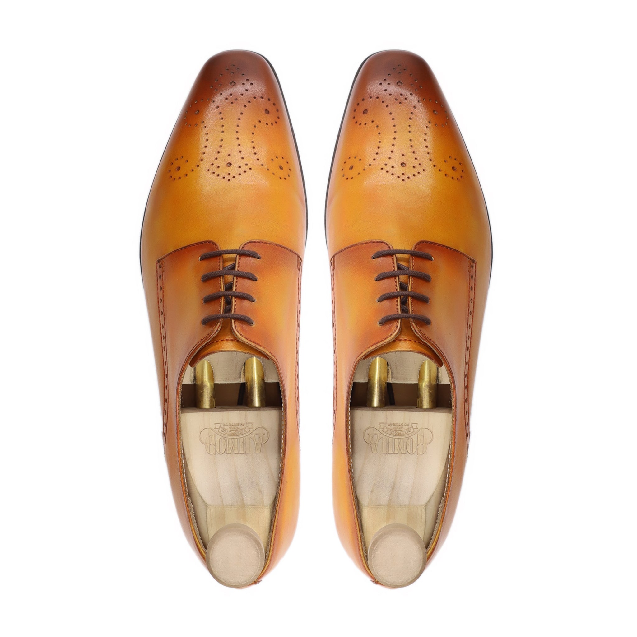 Ormoz - Men's Burnished Tan Calf Leather Derby Shoe