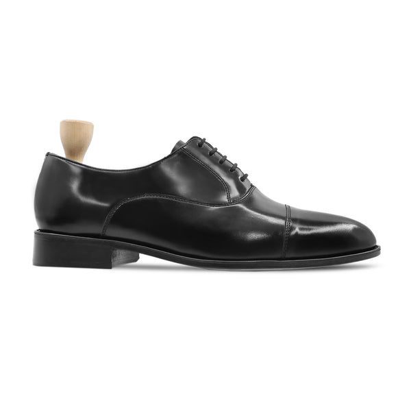 Hillerrod - Men's Black Box Leather High Shine Oxford Shoe