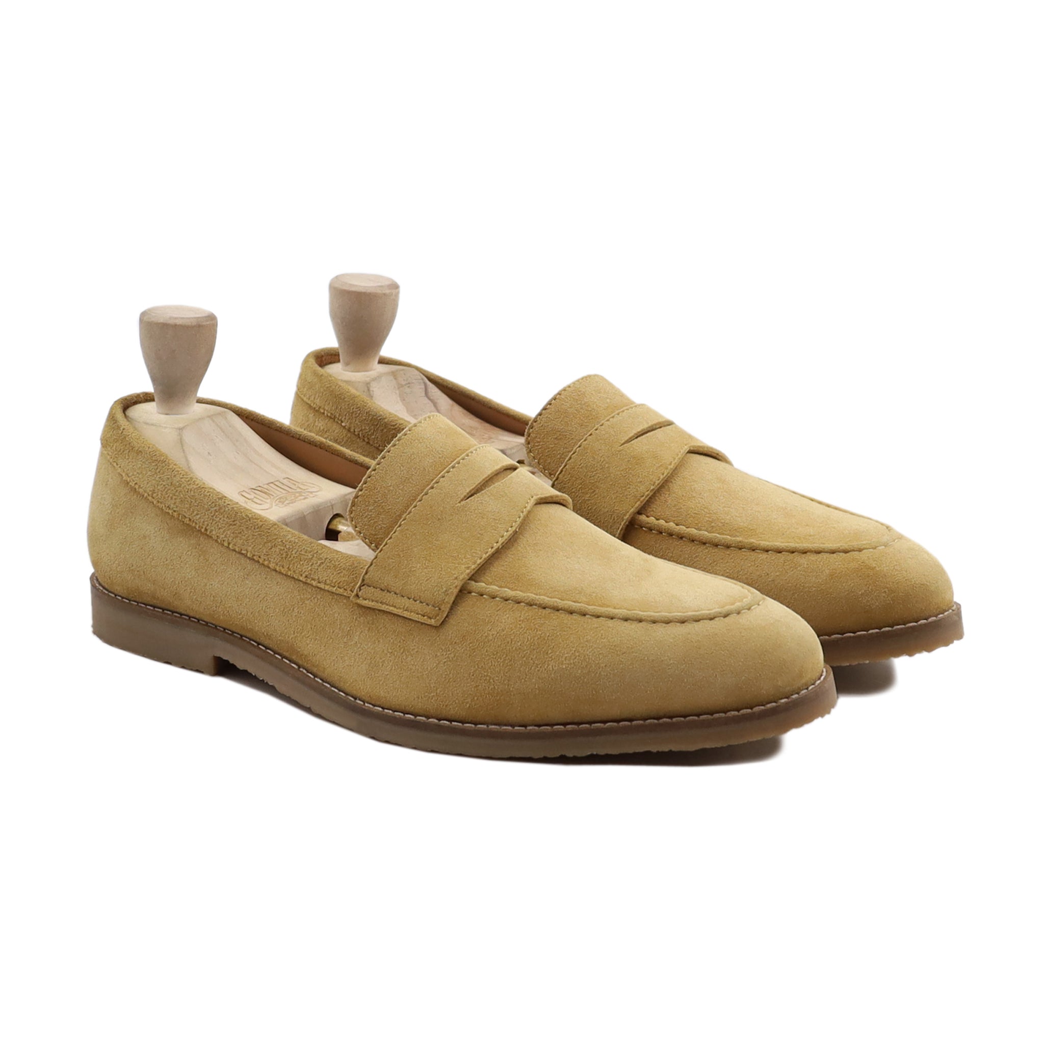 Lucas - Men's Camel Yellow Kid Suede Loafer