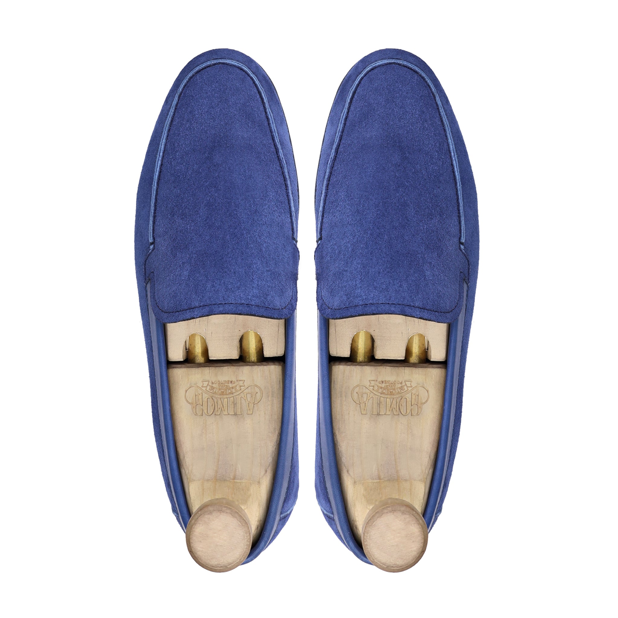 Brussels - Men's Light Blue Kid Suede Loafer