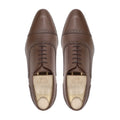 Ieper - Men's Brown Pebble Grain Leather Oxford Shoe