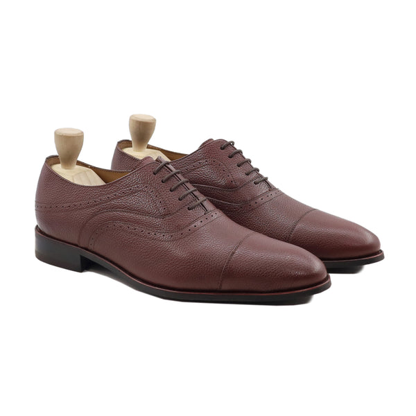 Bregenz - Men's Oxblood Pebble Grain Leather Oxford Shoe