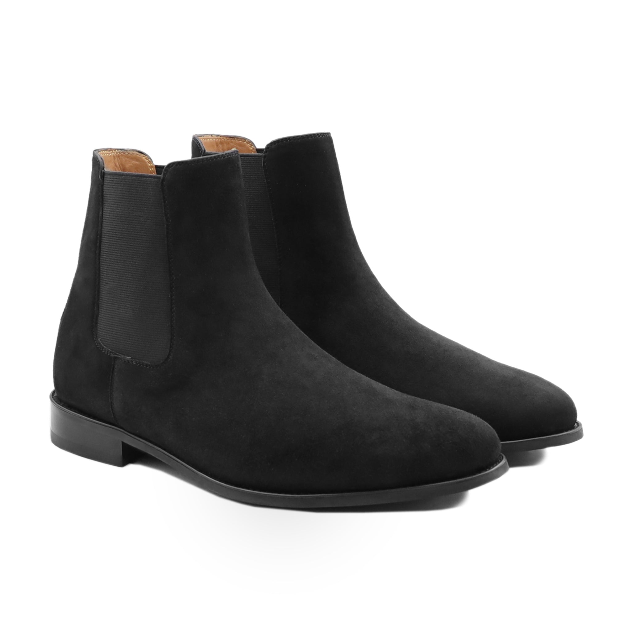 Ober - Men's Black Kid Suede Chelsea Boot