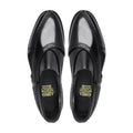 Watel - Men's Black Box Leather High Shine Sandal