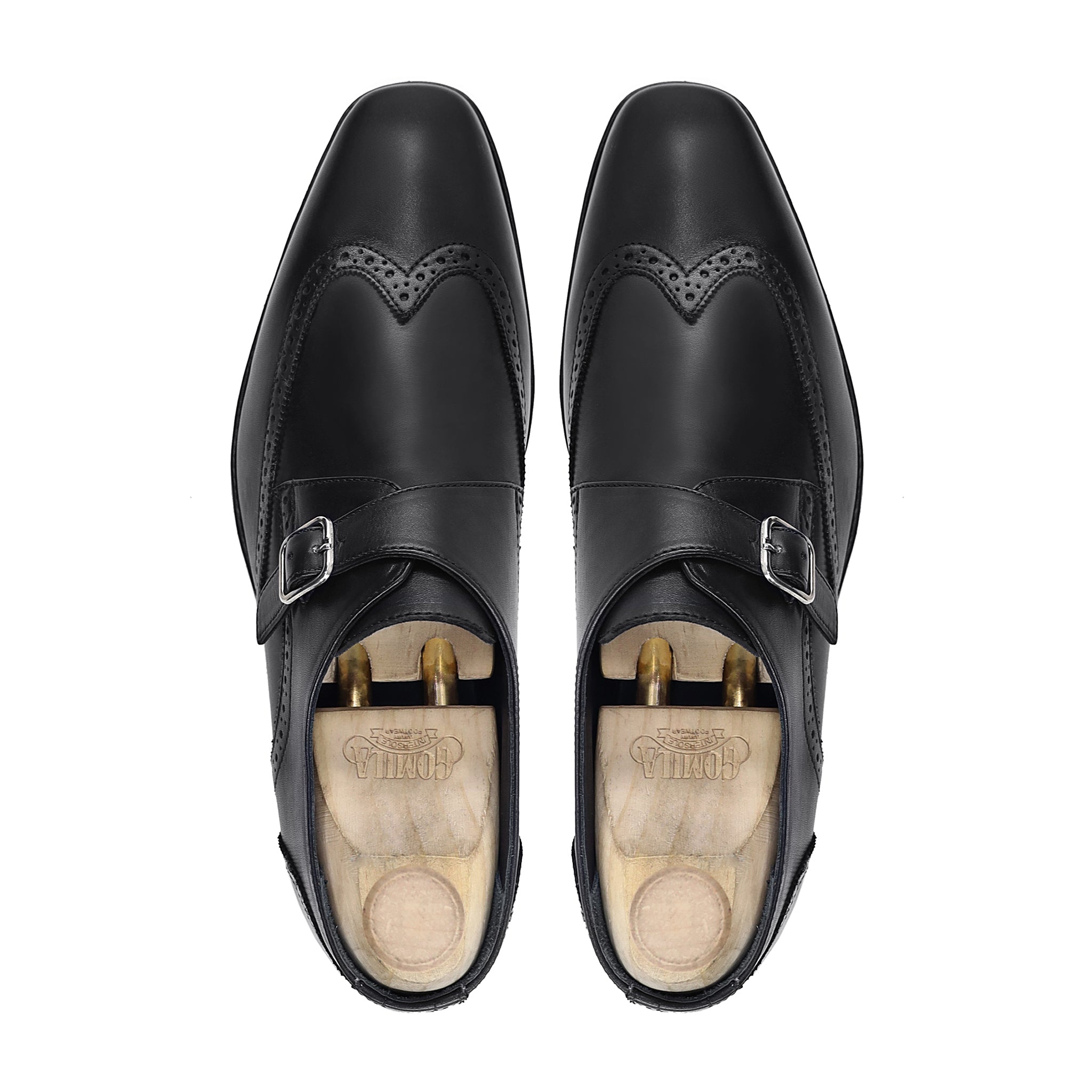 Kaya - Men's Black Calf Leather Single Monkstrap