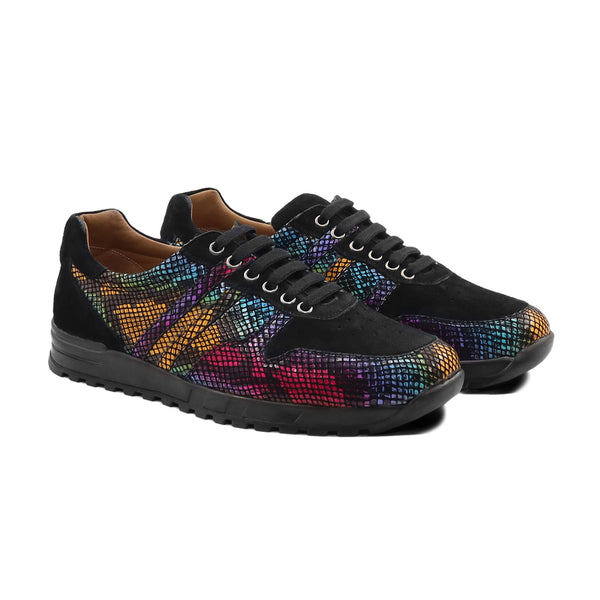 Komotini - Men's Rainbow Printed Leather Jogger