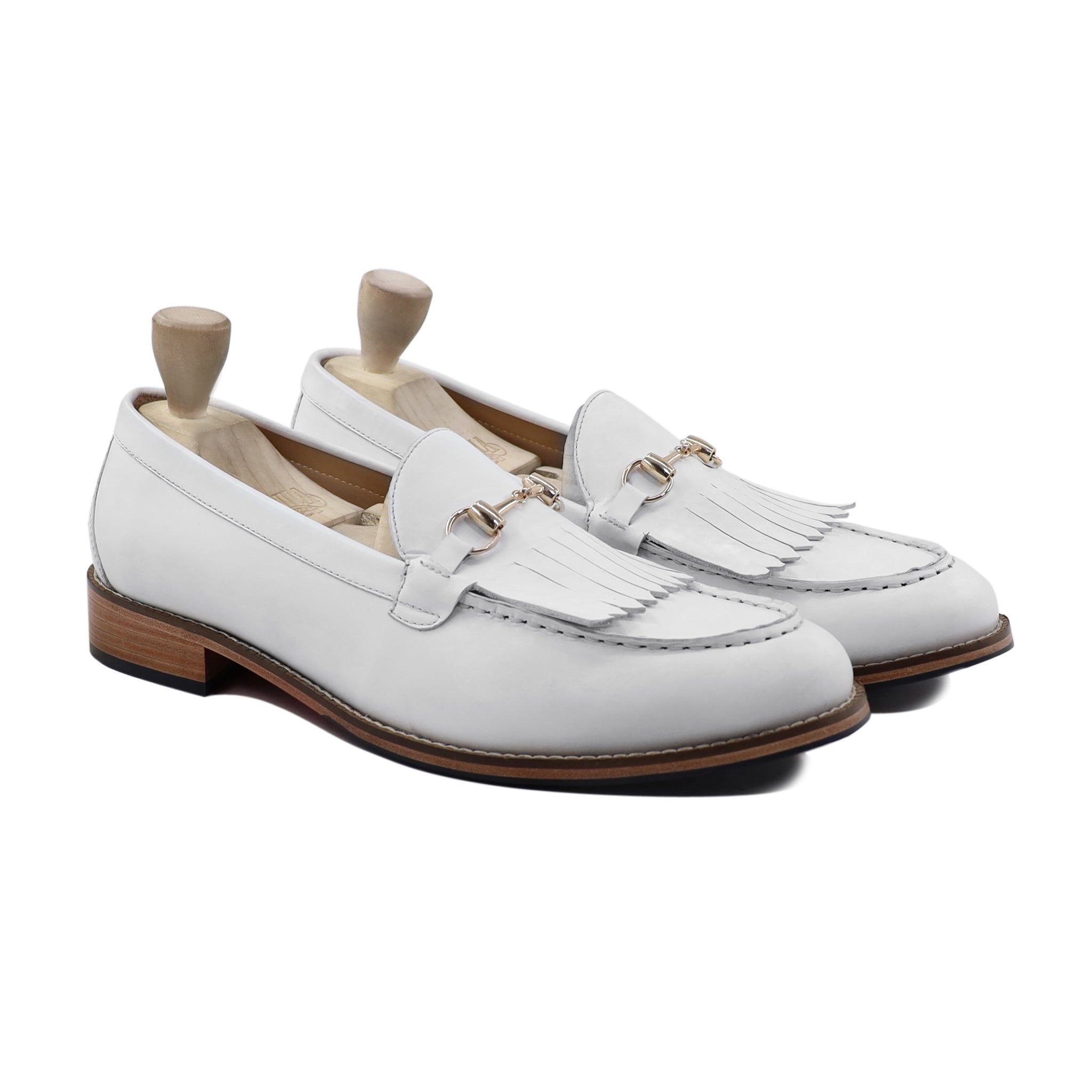 Deniz - Men's White Calf Leather Loafer