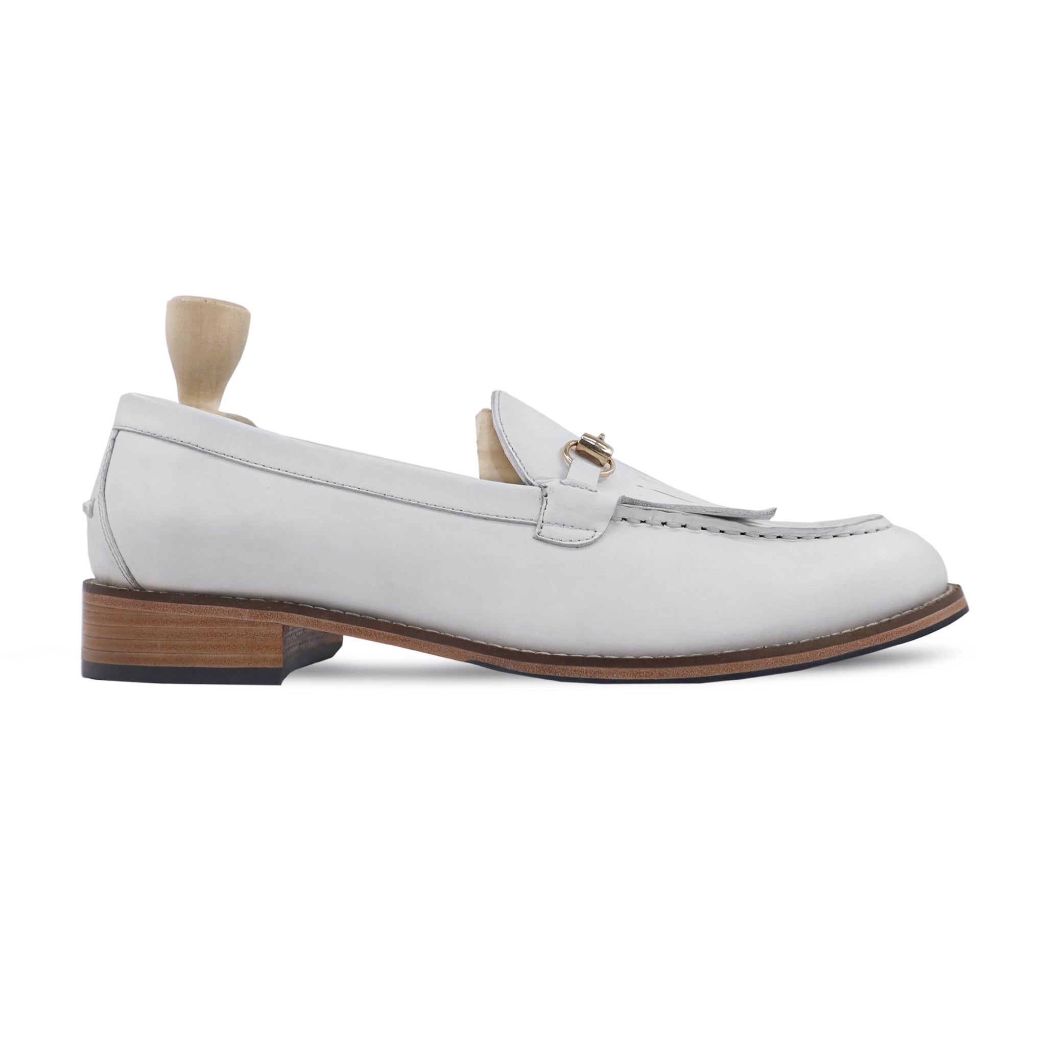 Deniz - Men's White Calf Leather Loafer