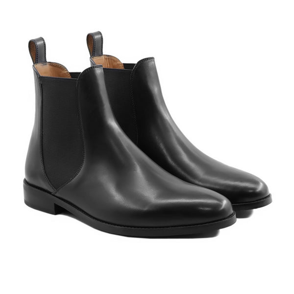 Ginisa - Men's Black Calf Leather Chelsea Boot