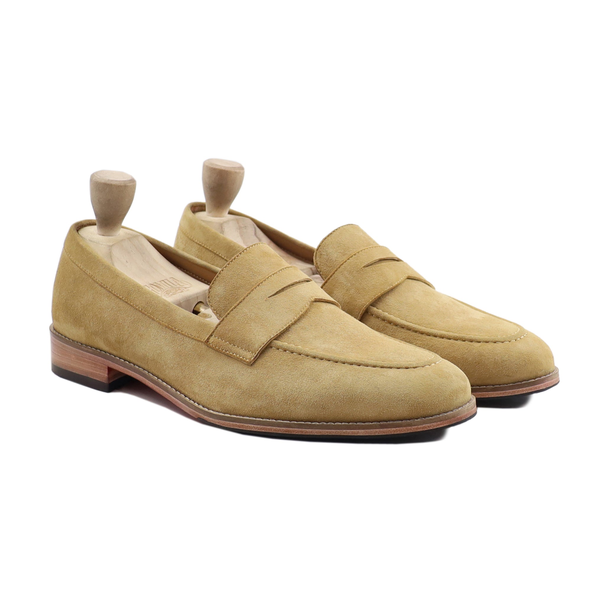 Singerei - Men's Light Yellowish Kid Suede Loafer