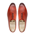 Jhung - Men's Burnished Tan Calf Leather Wholecut Shoe