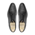 Richard - Men's Black Calf and Pebble Grain Leather Oxford Shoe